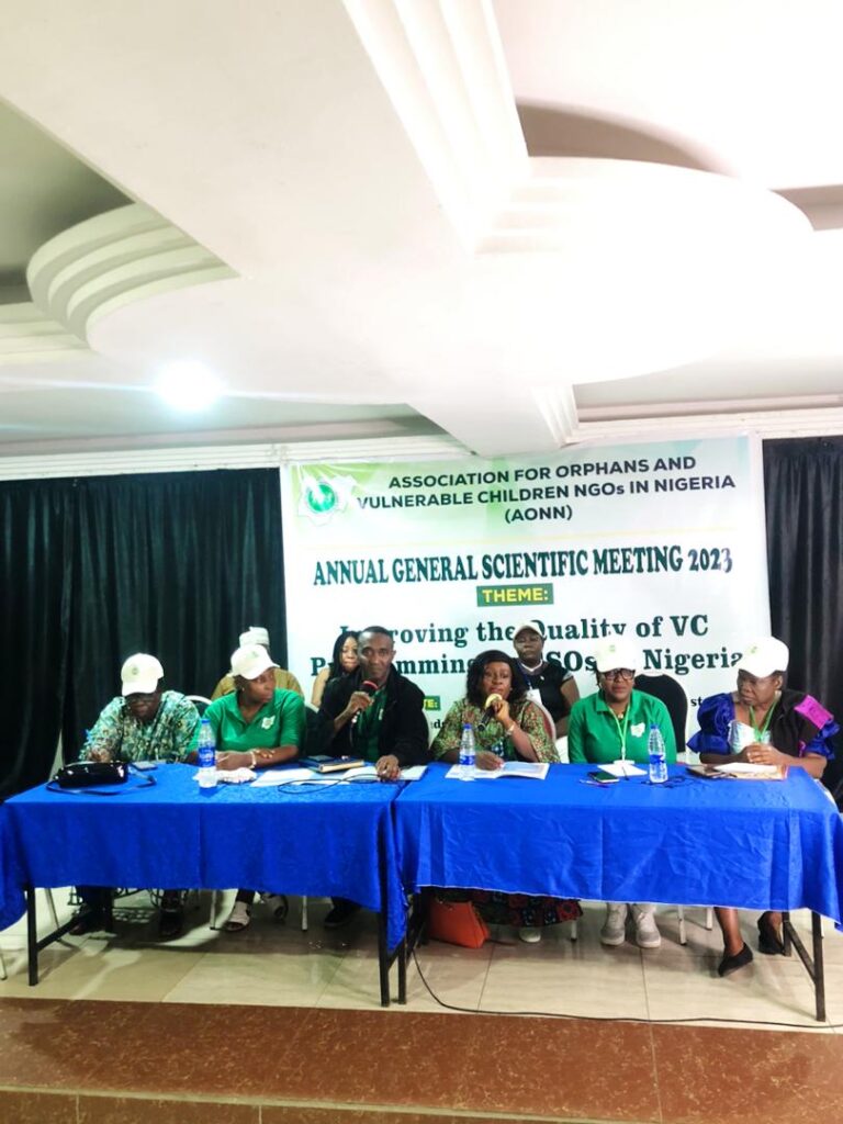 ASSOCIATION FOR ORPHANS AND VULNERABLE CHILDREN NGOs IN NIGERIA ANNUAL GENERAL SCIENTIFIC MEETING 2023